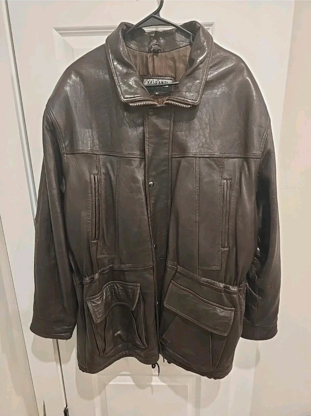 Valdanti Men's Leather-Style Field Jacket XL